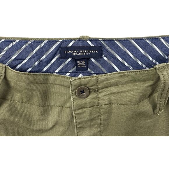 Banana Republic Pants Mens Military Green Twill Paratrooper Cargo 39X31.5 - Picture 3 of 8
